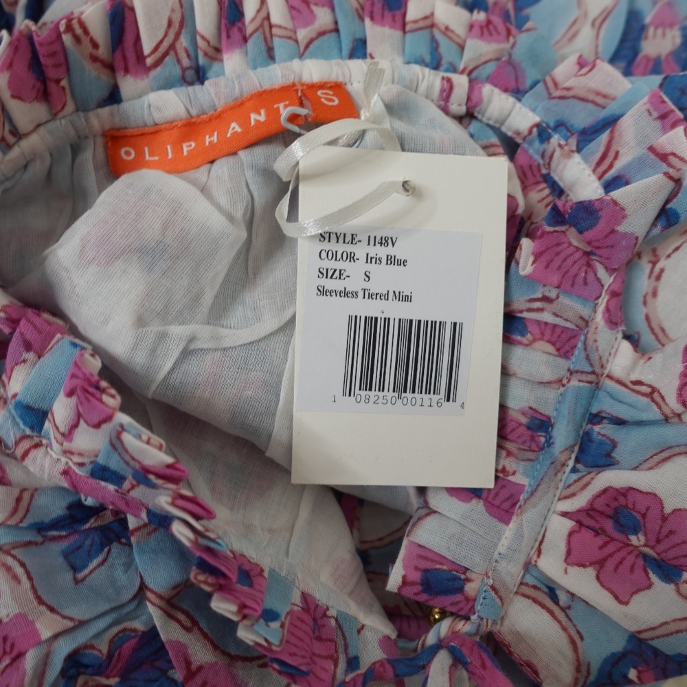 Oliphant Dress Sleeveless Tiered Mini Iris Blue - Picture 7 of 11